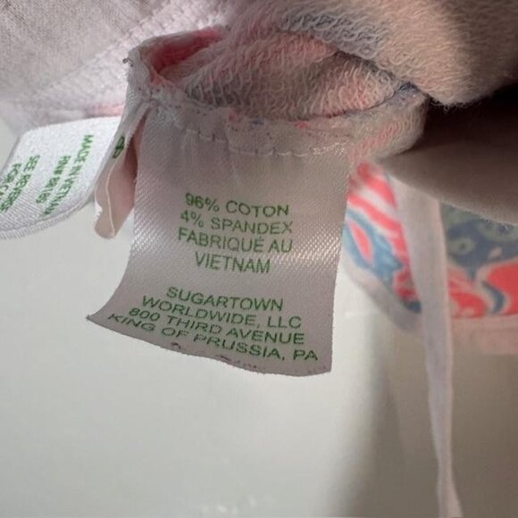 Lilly Pulitzer Shorts Womens XS Pink Blue Tropical Print Drawstring Pockets - Picture 5 of 8